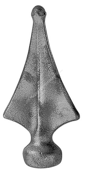 1386/13 Varf turnat din otel cu H.110mm L.55mm si baza rotunda D.25mm