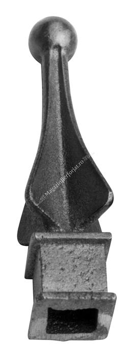 733/3 Varf turnat din FONTA H.110mm cu baza la interior gaura de 12x12mm si la exterior 23x23mm