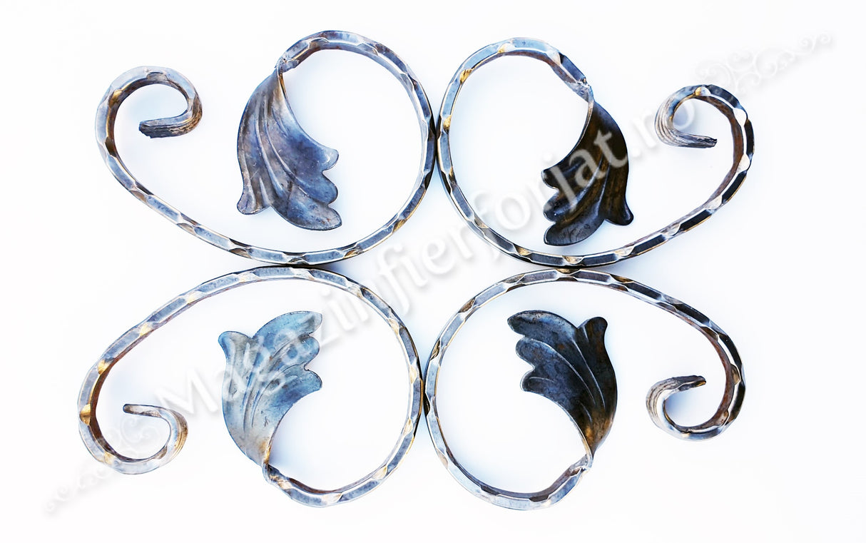 10.241.01 Ornament C 150x100mm cu o frunza din platband 12x6mm amprentat