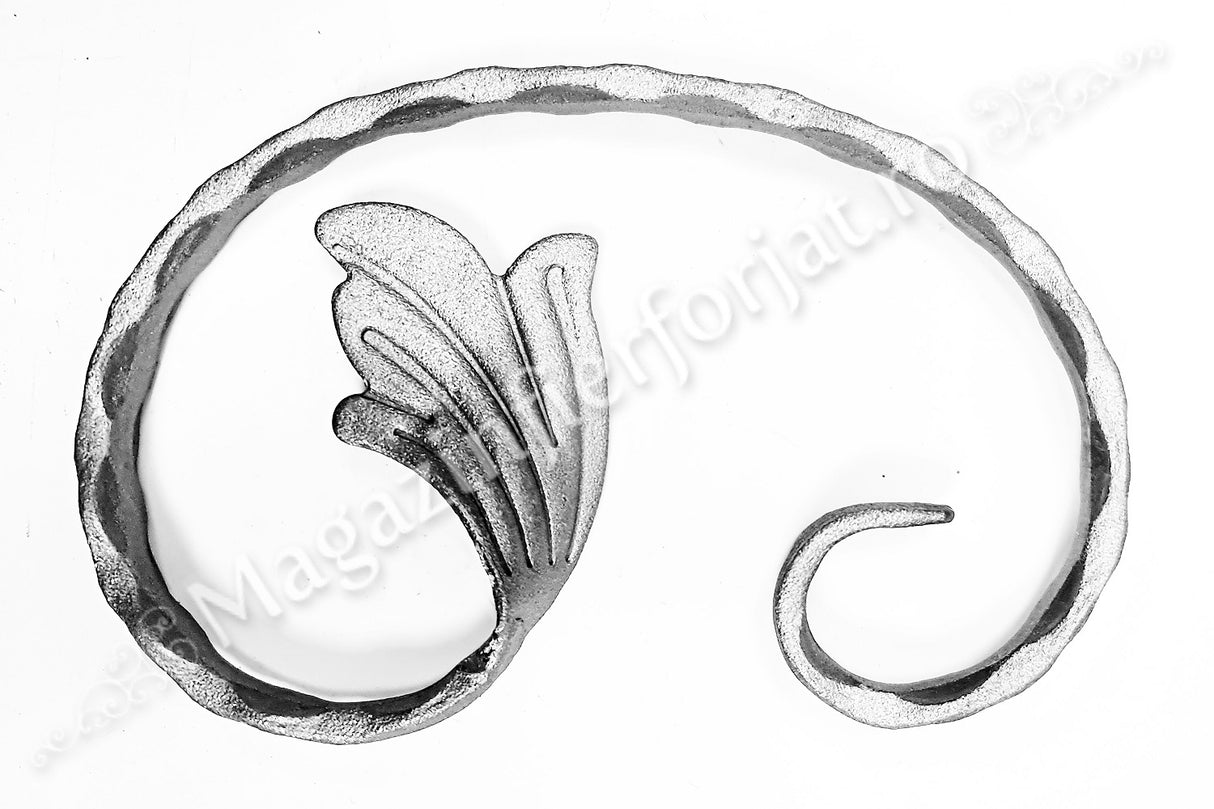 10.241.01 Ornament C 150x100mm cu o frunza din platband 12x6mm amprentat