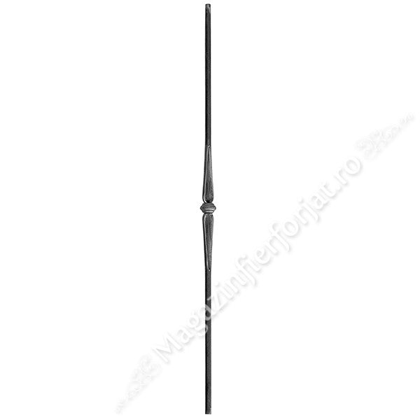 1177/7 Balustru forjat cu pafta INSERATA din otel rotund D.14mm H.1000mm