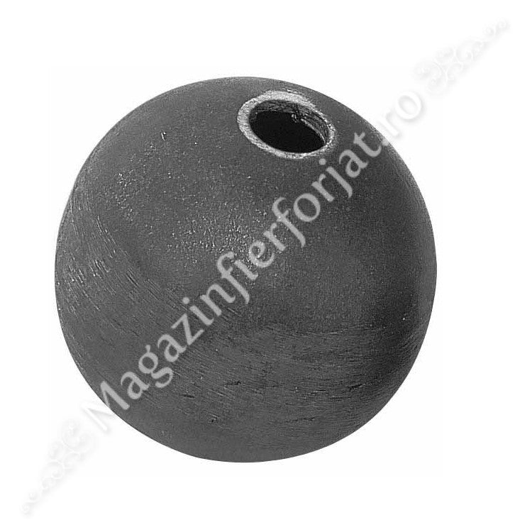 1394/22 BILA SFERA GOALA D.50mm sudata din 2 calote cu tabla de 2mm si 2 gauri de 12.5mm
