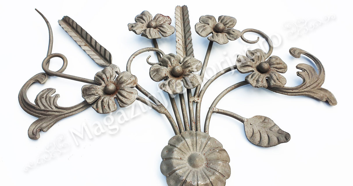 13.257 Panou medalion Buchet Floral 430x400mm cu frunze si flori