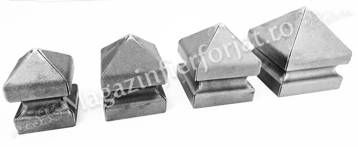 167/11 Capac PIRAMIDAL INALT - SUDAT PARTIAL cu 4 dimensiuni: 80x80mm / 100x100mm / 120x120mm / 150x150mm, grosime 2.30mm, de la Arteferro Italia