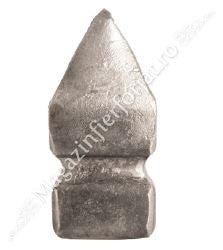 167/15 Terminal forjat din fier masiv/plin 30x30mm H.62mm