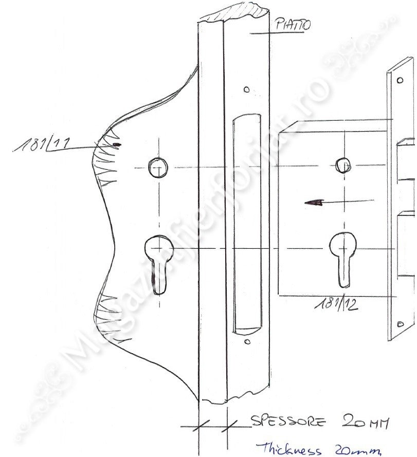 181/12 BROASCA - ZAVOR, CISA Italia, pentru Portile Mari cu distanta intre ele, fara butuc