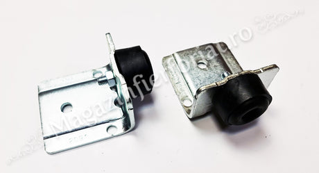 Opritor de poarta culisanta cu 1 amortizor de cauciuc D.40mm, zincat alb