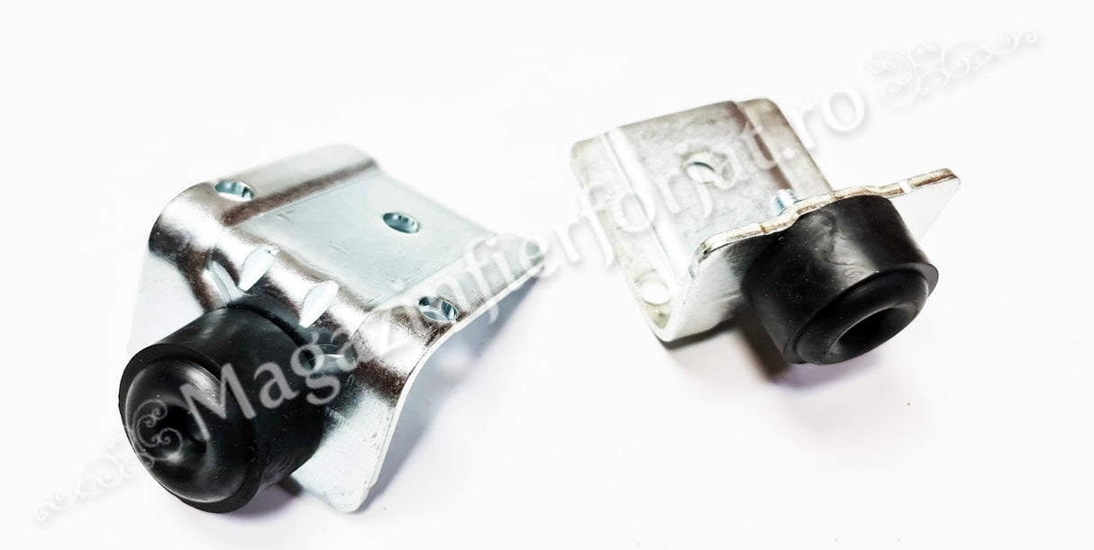 Opritor de poarta culisanta cu 1 amortizor de cauciuc D.40mm, zincat alb