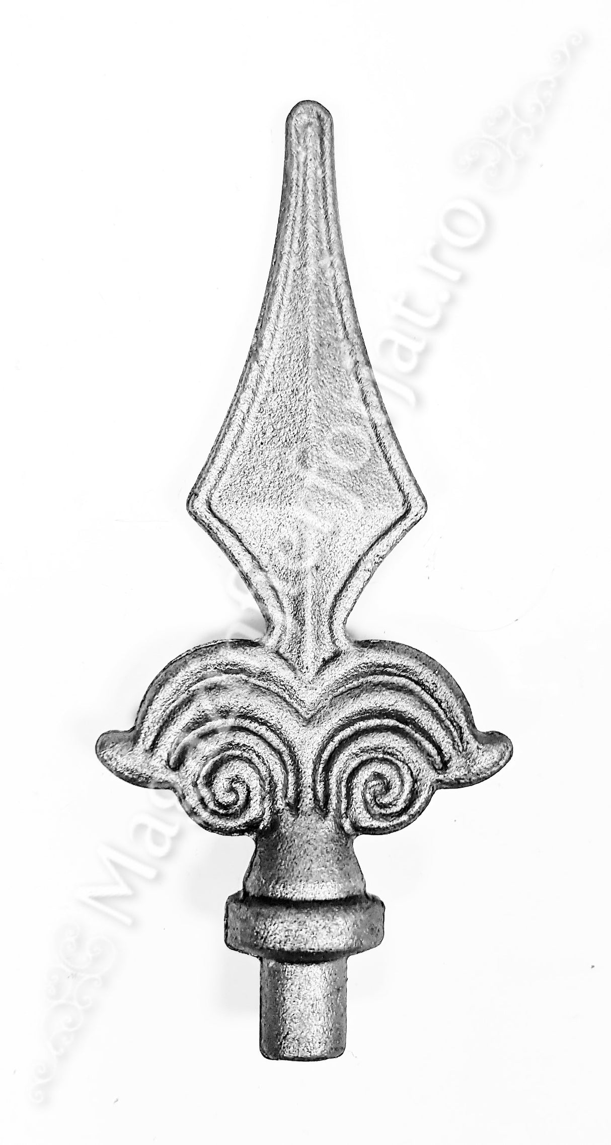 40.002.04 Varf turnat din OTEL cu baza rotunda D.12mm H.132mm L.57mm
