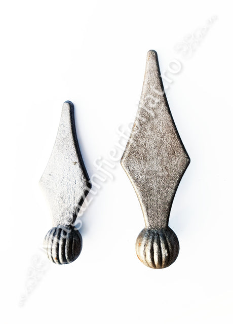 40.071.01 Varf de gard model Rombic H.95mm L.30mm cu baza sferica D.20mm