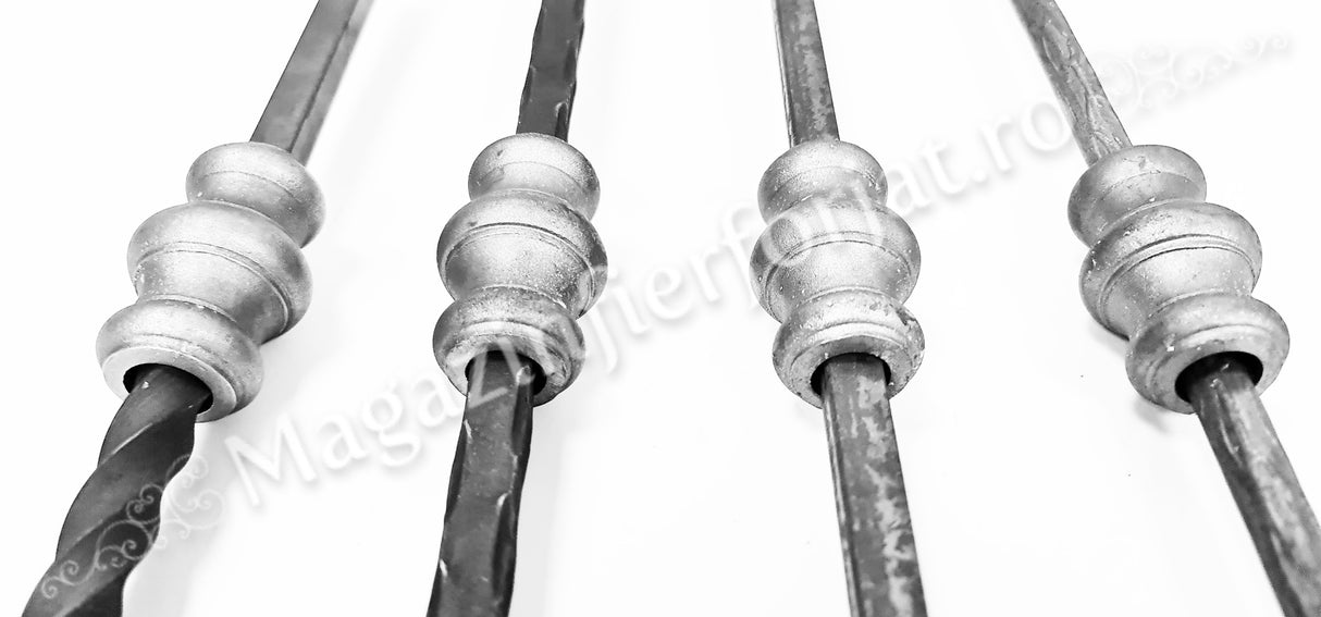 41.000.16 Pafta turnata cu basorelief H.64mm, interiorul rotund D.16mm, aliaj fier-fonta sudabila