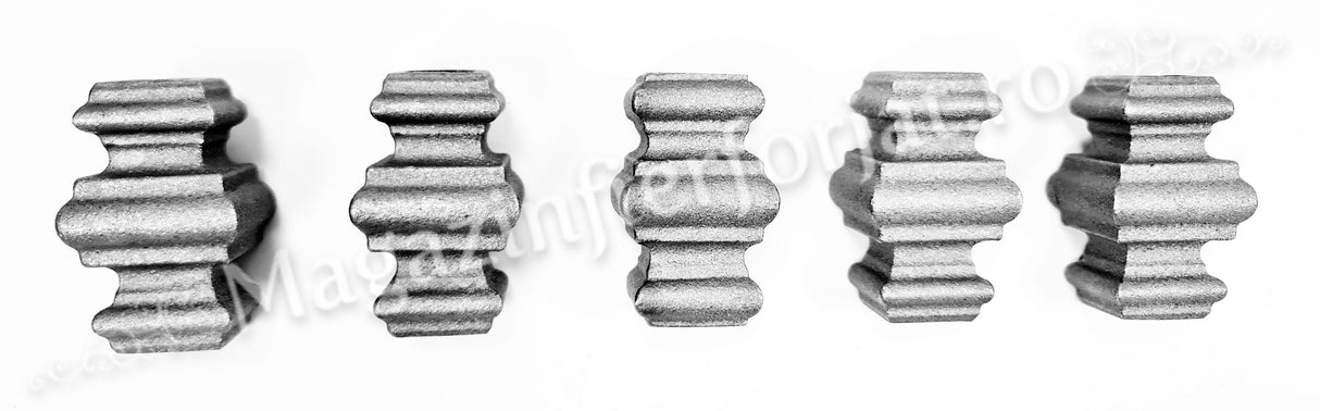 41.022 Pafta turnata din aliaj fier-fonta cu interiorul 16.5x16.5mm cu H.68mm x L.40mm