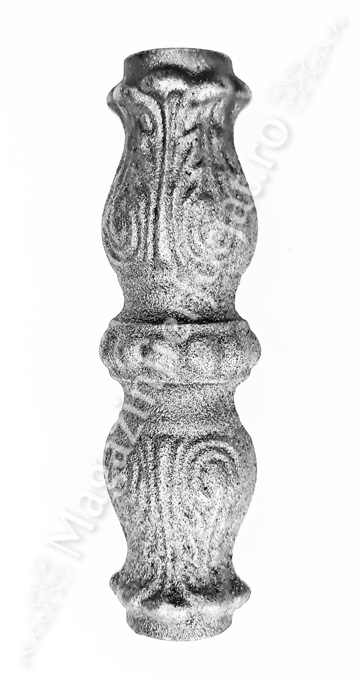41.318.01 Pafta turnata cu basorelief H.127mm, interiorul 12.5x12.5mm, aliaj fier-fonta sudabila