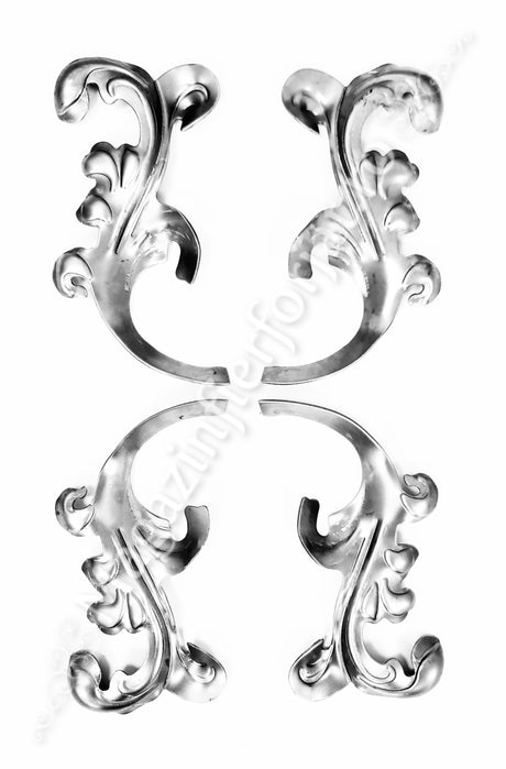 51.121 Frunza din tabla decapata ambutisata cu H.200mm x L.95mm si grosime 2mm, STANGA