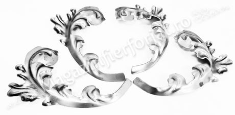 51.125 Frunza din tabla decapata ambutisata cu H.230mm x L.135mm si grosime 2mm, STANGA