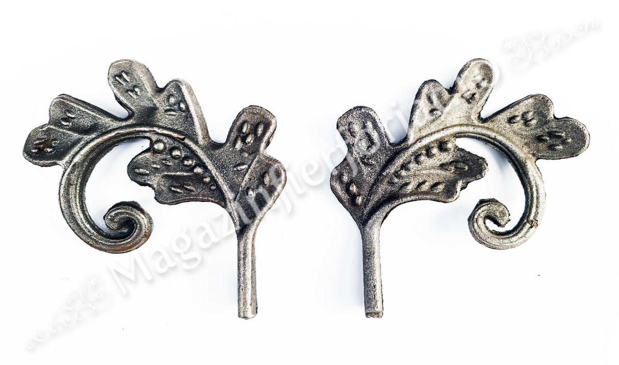 52.013 Frunza turnata H.140mm cu baza 16x8mm STANGA