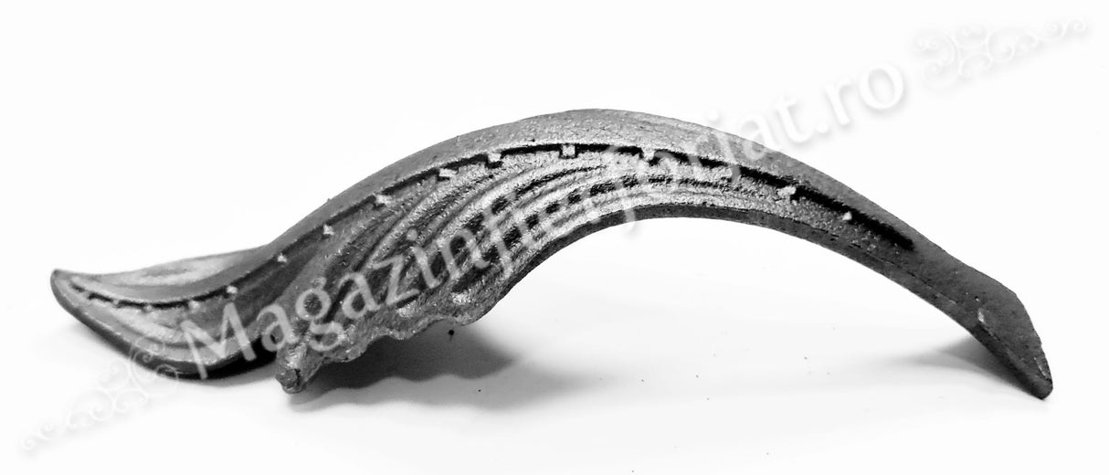 52.043.01 Frunza turnata din aliaj oțel-fontă cu H.190mm x L.55mm cu grosimea de 4mm