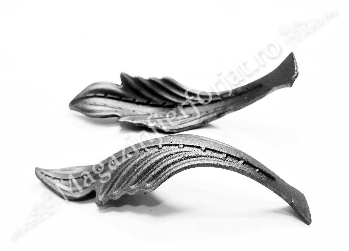 52.043.01 Frunza turnata din aliaj oțel-fontă cu H.190mm x L.55mm cu grosimea de 4mm