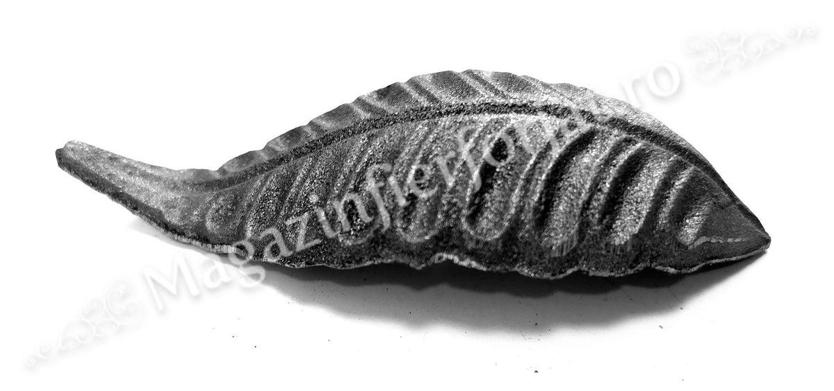 52.043.03 Frunza model LAUR turnata din OTEL cu H.115mm x L.42mm si grosime 4mm