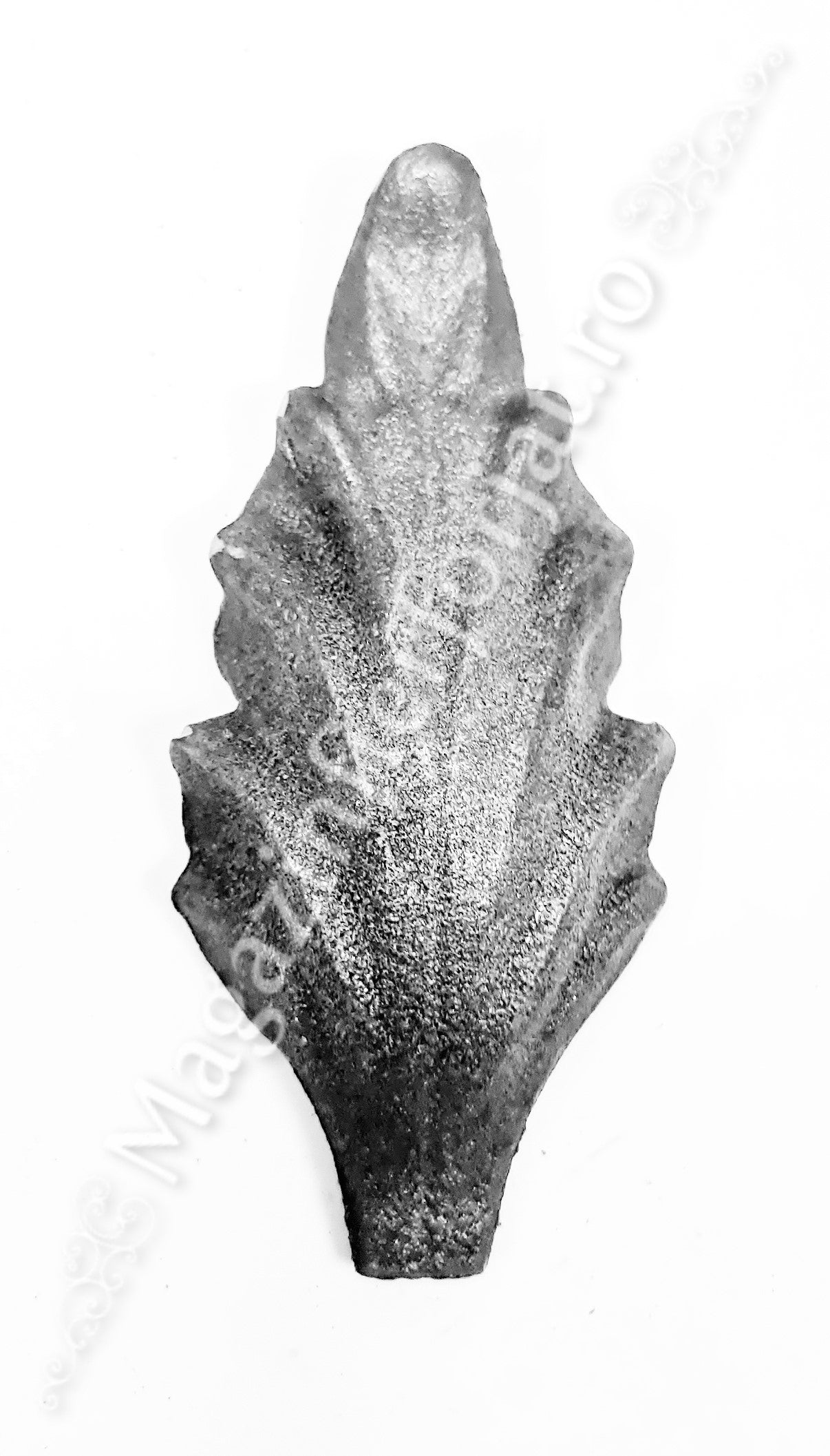 52.043 Frunza turnata din aliaj oțel-fontă cu H.115mm x L.50mm cu grosimea de 5mm