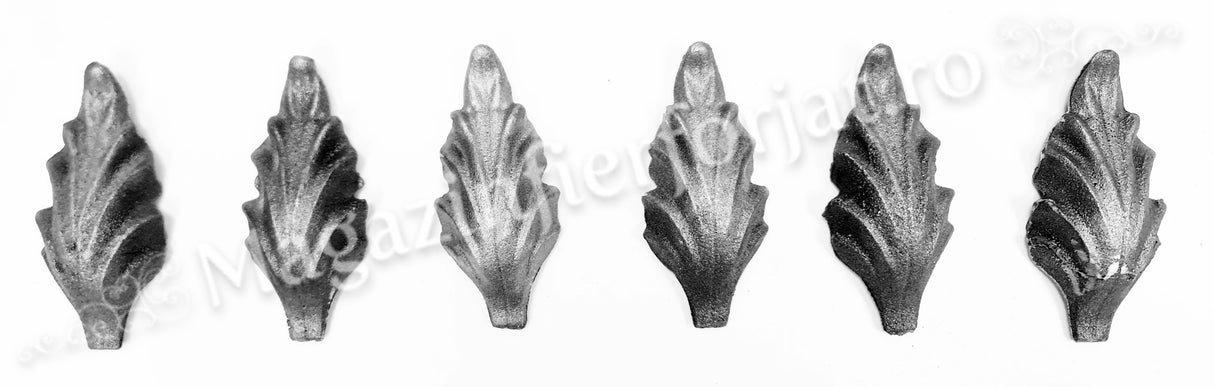 52.043 Frunza turnata din aliaj oțel-fontă cu H.115mm x L.50mm cu grosimea de 5mm