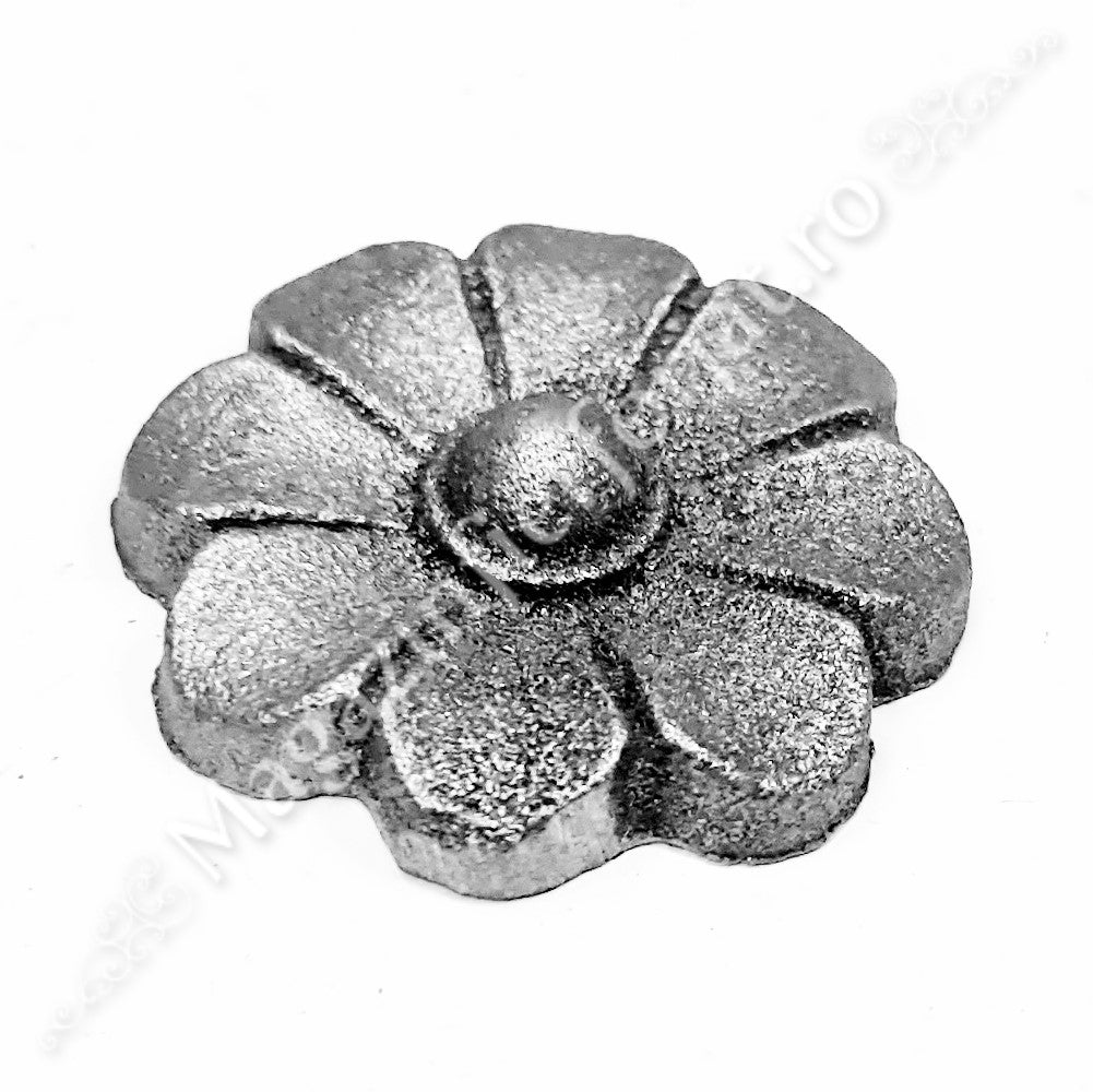 52.143 Floare turnata din aliaj oțel-fontă D.45mm cu 8 petale, grosime 4/10mm