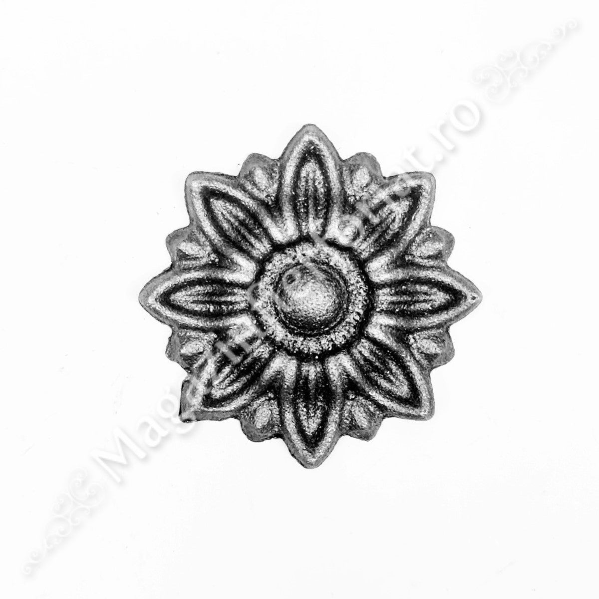 52.301 Floare turnata din aliaj oțel-fontă D.55mm cu 8 petale, grosime 6/8mm