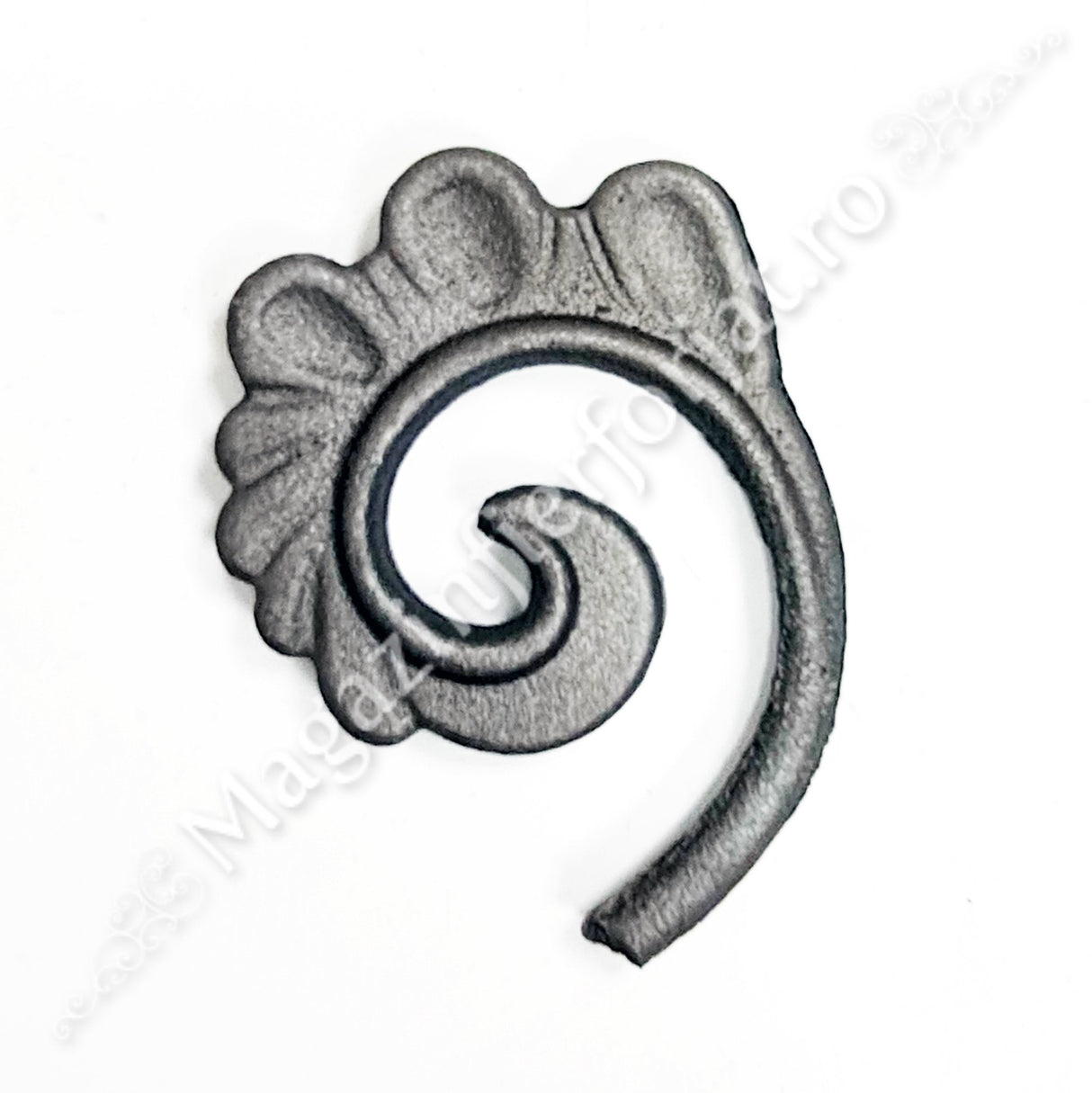 52.316.01 Frunza turnata din OTEL in forma de SPIRALA MICA 90x75mm grosime 11mm