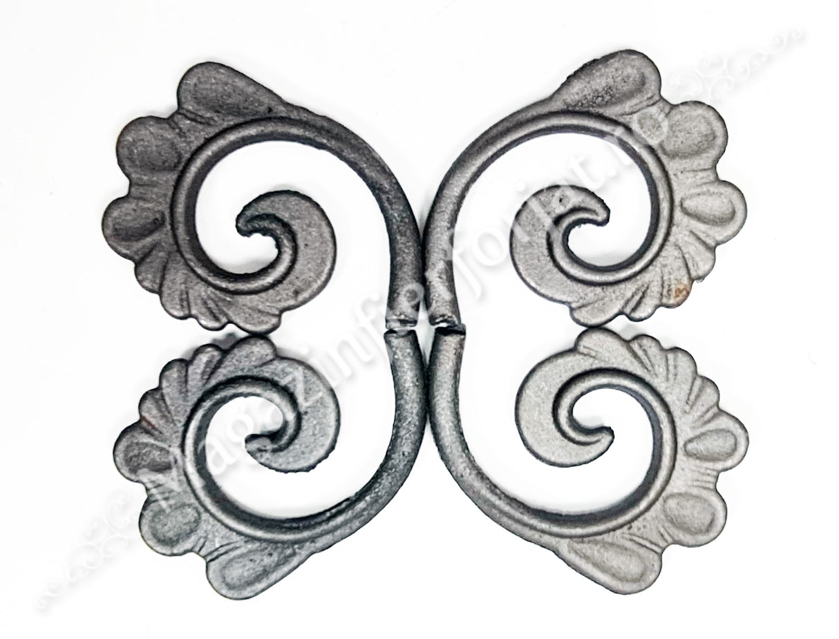 52.316.01 Frunza turnata din OTEL in forma de SPIRALA MICA 90x75mm grosime 11mm