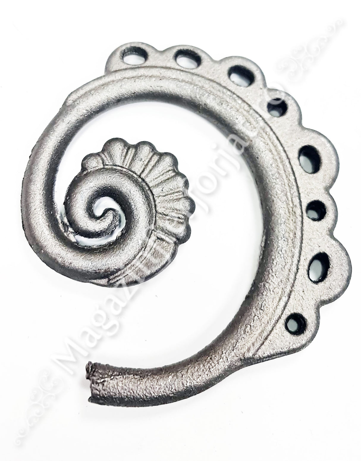 52.316 Frunza turnata din OTEL in forma de SPIRALA 115x130mm grosime 12mm