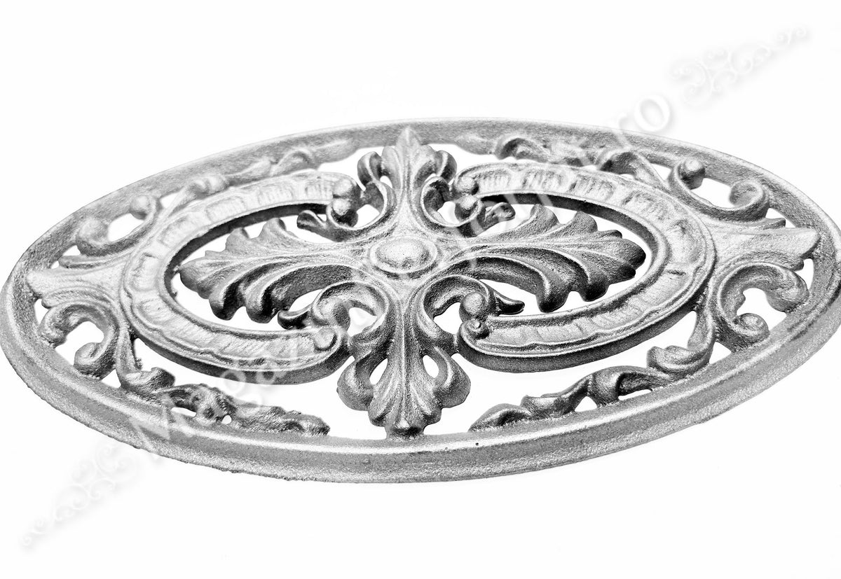 55.054.01 Medalion OVAL in stil Clasic-Baroc 325x160mm turnat din aliaj fier-fonta sudabil