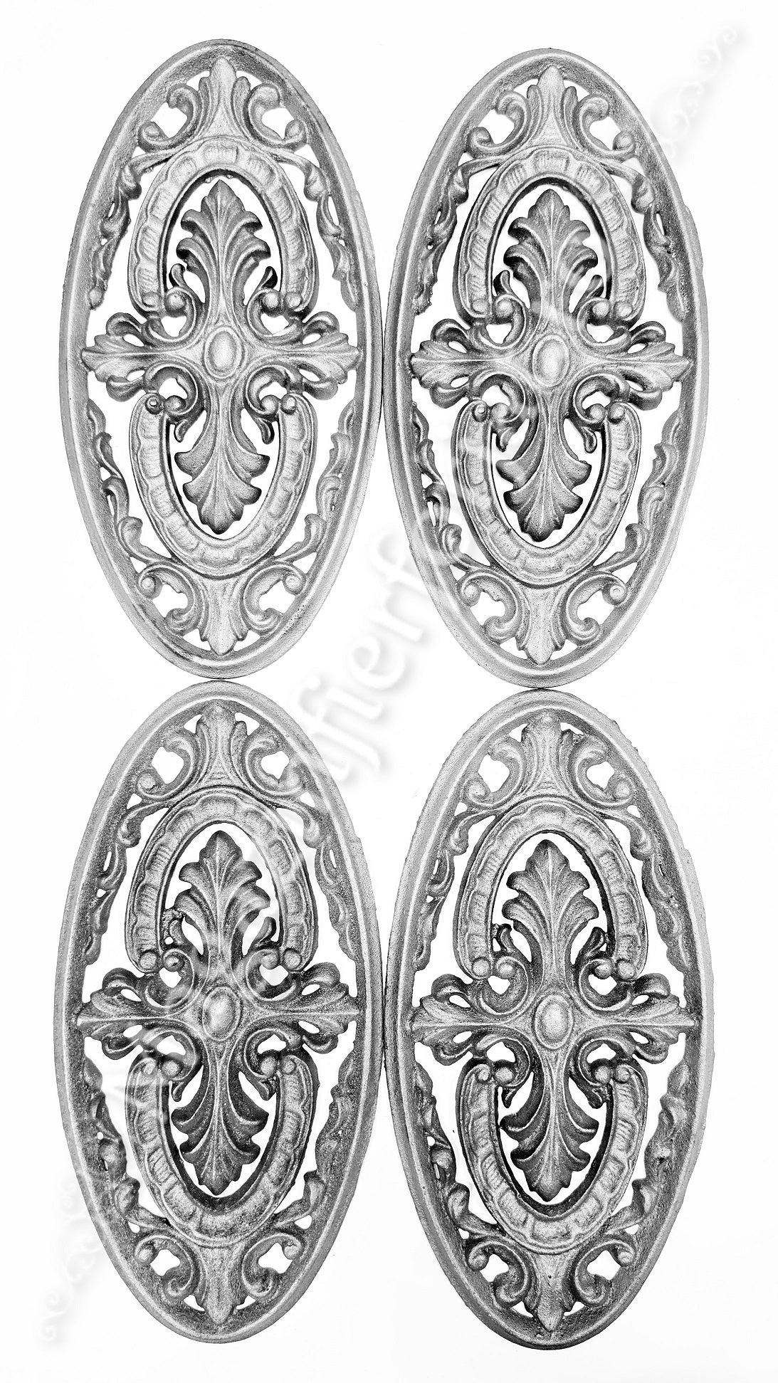 55.054.01 Medalion OVAL in stil Clasic-Baroc 325x160mm turnat din aliaj fier-fonta sudabil