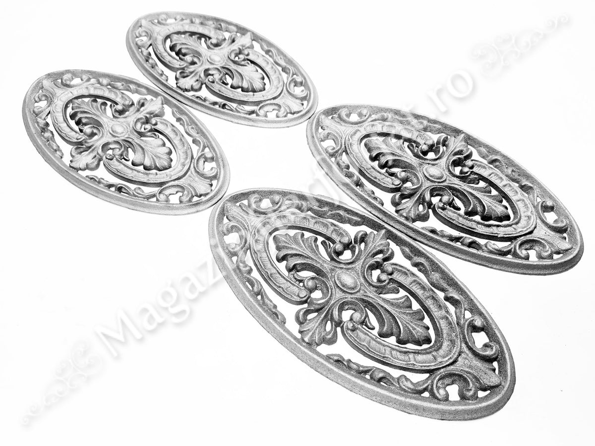 55.054.01 Medalion OVAL in stil Clasic-Baroc 325x160mm turnat din aliaj fier-fonta sudabil