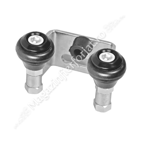 60.023 Opritor de poarta culisanta 60mm, cu tampon de cauciuc si ghidaj din teflon, pentru o latime a profilului portii de 60mm