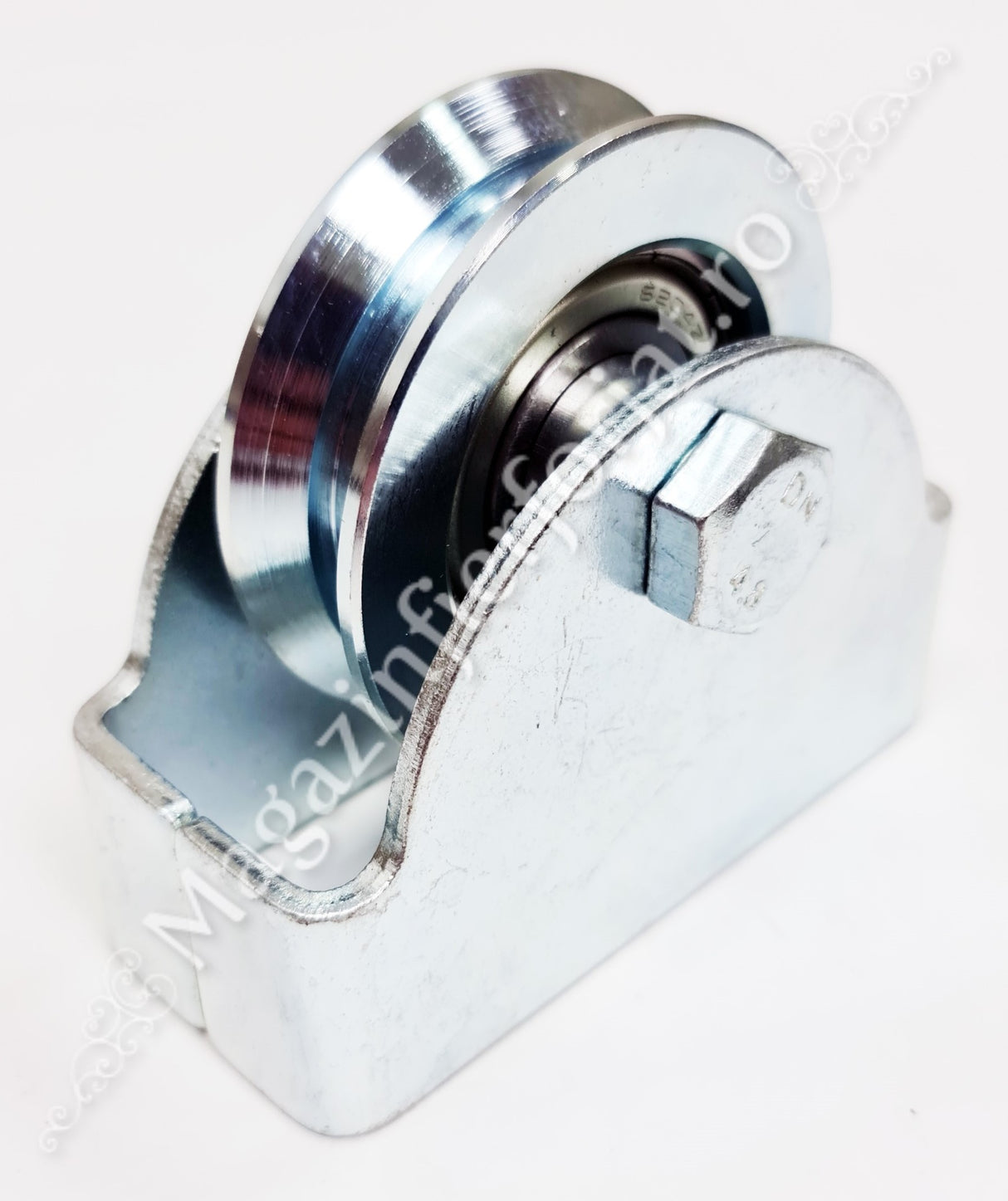 60.106 Rola de culisare cu suport exterior D.68mm pentru profil "V" 100KG