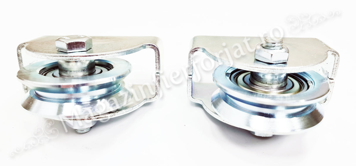 60.106 Rola de culisare cu suport exterior D.68mm pentru profil "V" 100KG