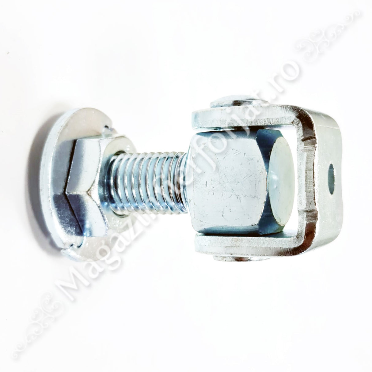 61.024 Balama reglabila M.20mm zincata alb pentru stalpi din teava