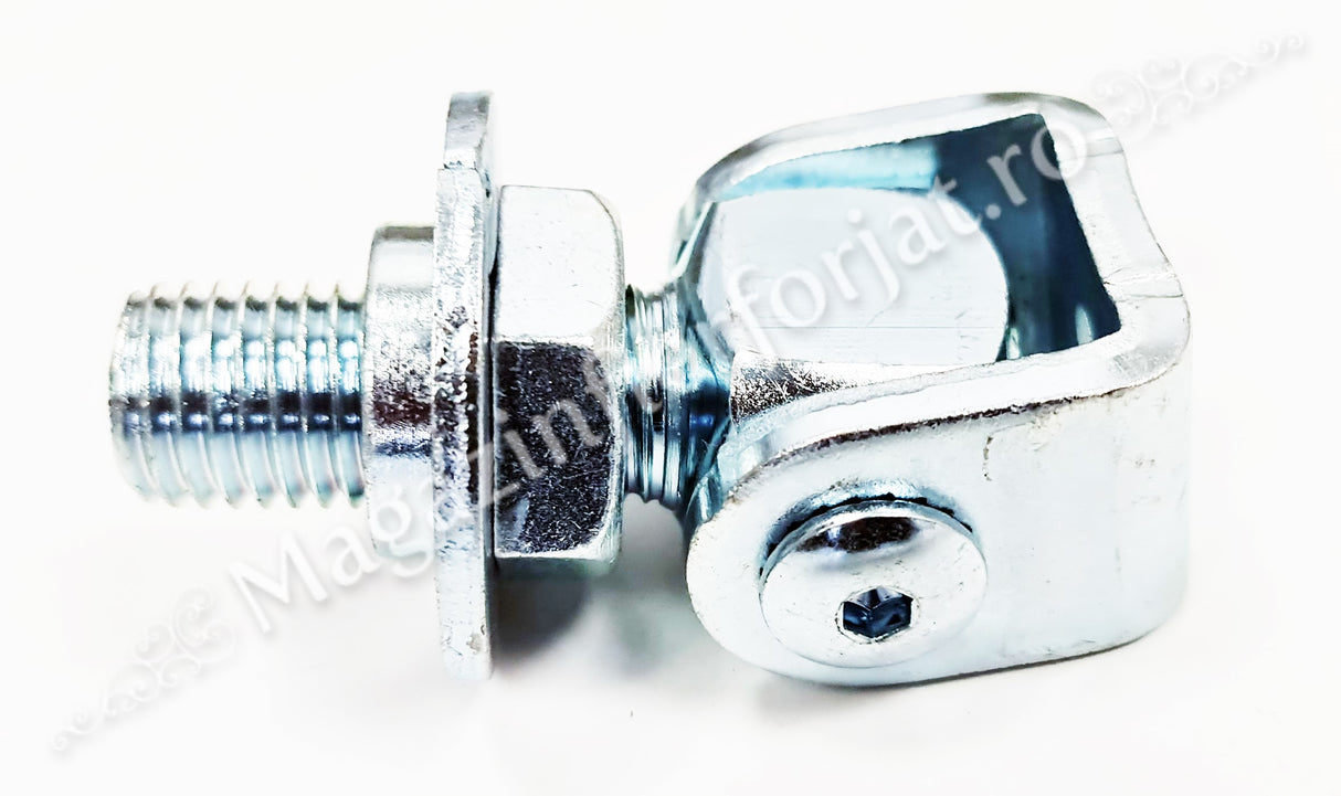 61.024 Balama reglabila M.20mm zincata alb pentru stalpi din teava