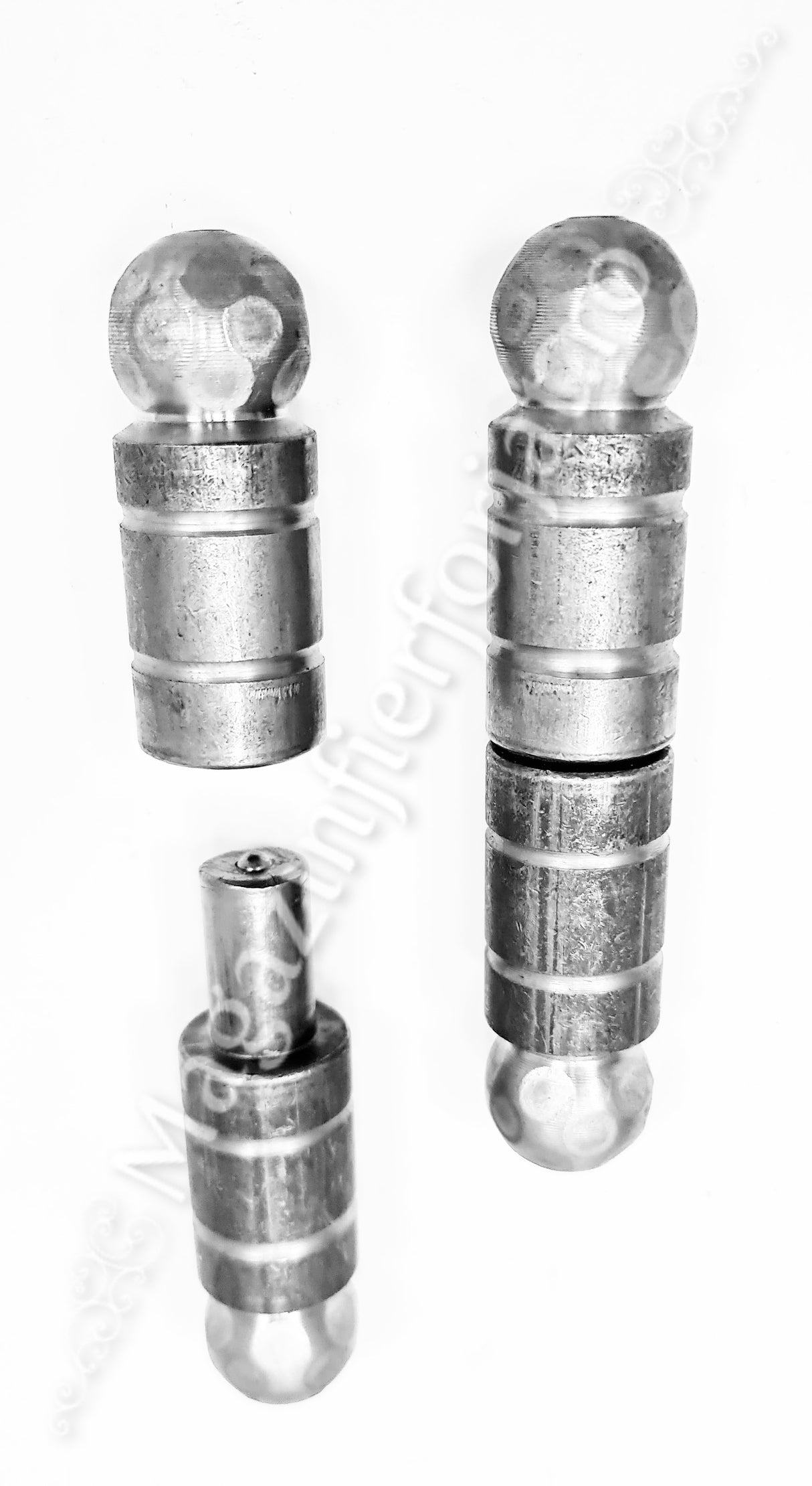 61.104 Balama din fier forjat cu frecare pe bile de rulment in 3 dimensiuni: D.30mm / D.24mm / D.20mm