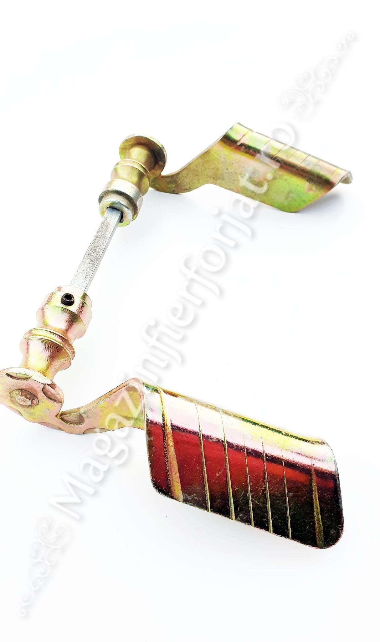 63.006 Set manere din fier forjat Zincate GALBEN 140x75mm pentru porti sau usi pietonale