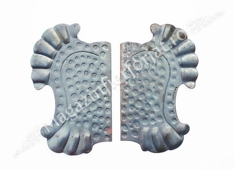 63.117 Placa de mascare pentru poarta 275x160mm din tabla forjata de 2.5mm pt. partea Stanga