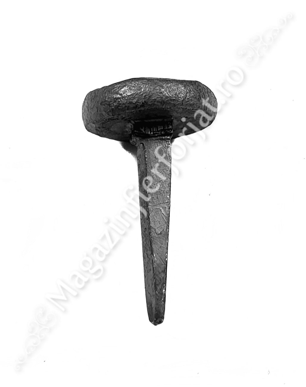 64.023.01 NIT forjat decorativ pentru LEMN cu capul rotund D.20mm si cui 5x30mm