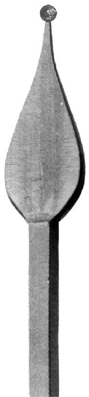 722/5 Varf FORJAT manual din fier plin 12x12mm H.200mm