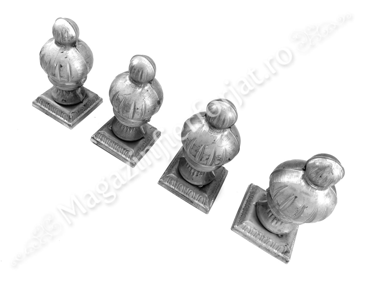 80.761 Terminatie Capac stalp in stil BAROC disponibila in 2 dimensiuni ale bazei: 80x80mm / 100x100mm din tabla ambutisata