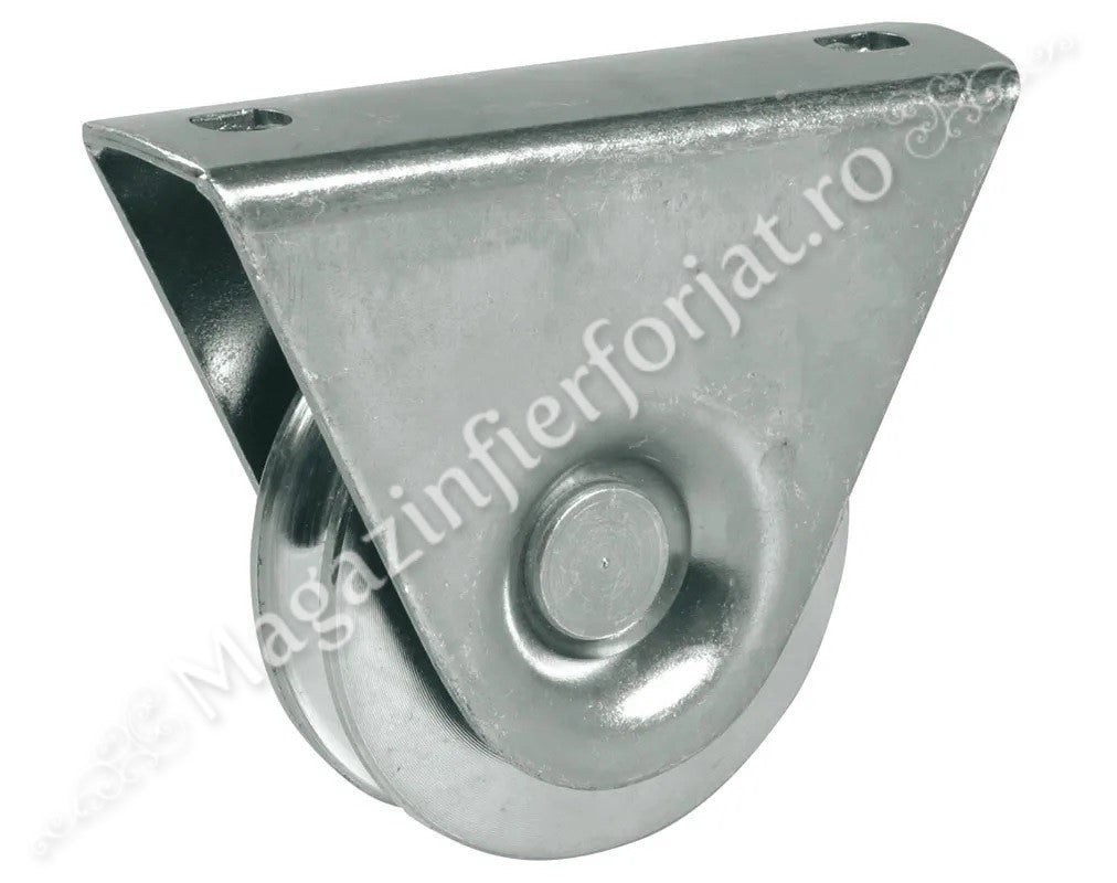 Rola cu suport exterior pentru profil "V" D.100mm IBFM Italia 440KG greutatea maxima a portii