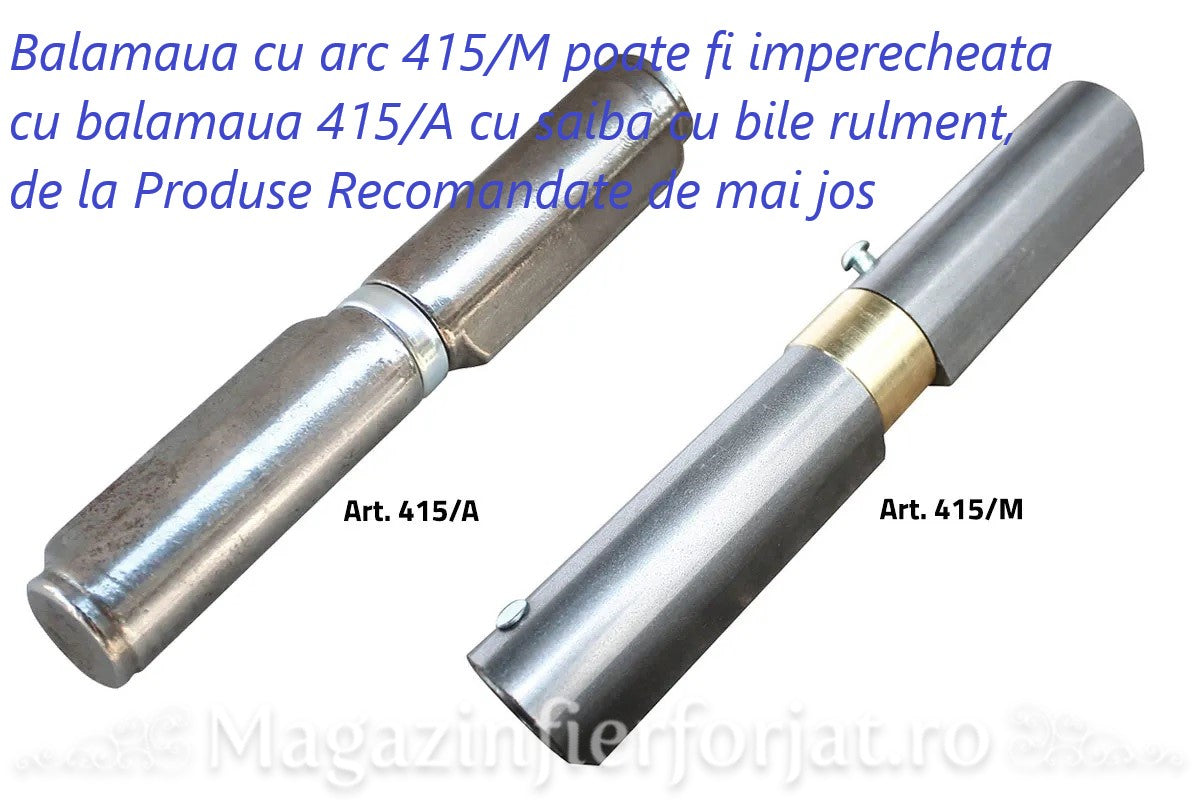 Balama cu ARC forma de LACRIMA cu frecare pe INEL ALAMA D.22mm H.165mm IBFM ITALIA