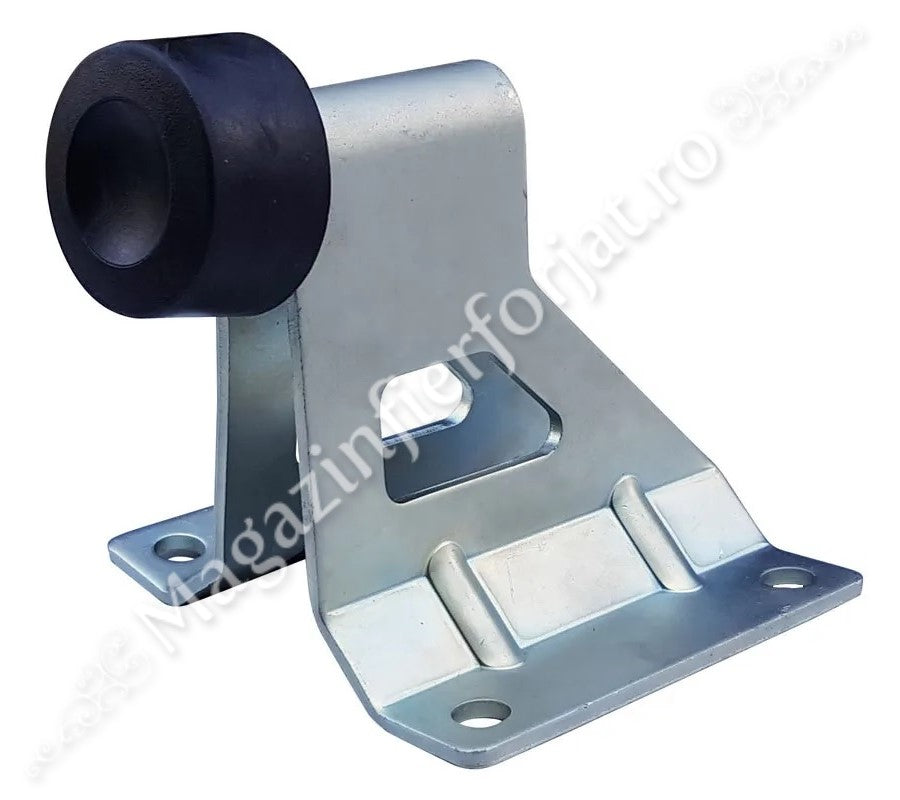 Opritor de poarta culisanta H.100mm, cu amortizor de cauciuc, aplicabil pe beton si peste sina de culisare, IBFM Italia