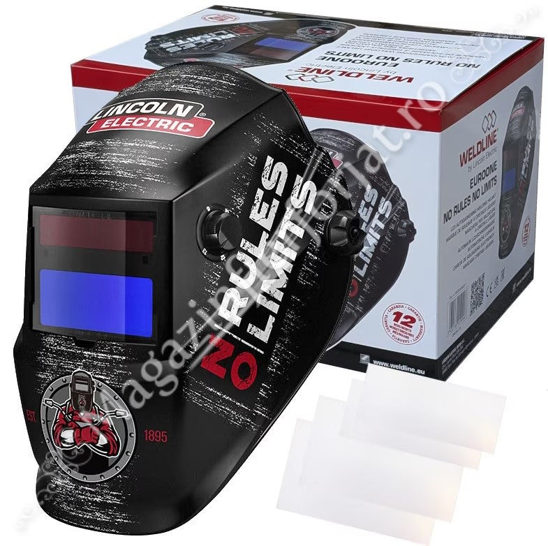 Masca de sudura automata cu filtru reglabil DIN 9-13 Lincoln Electric EUROONE, MMA/Mig-Mag/TIG/polizare
