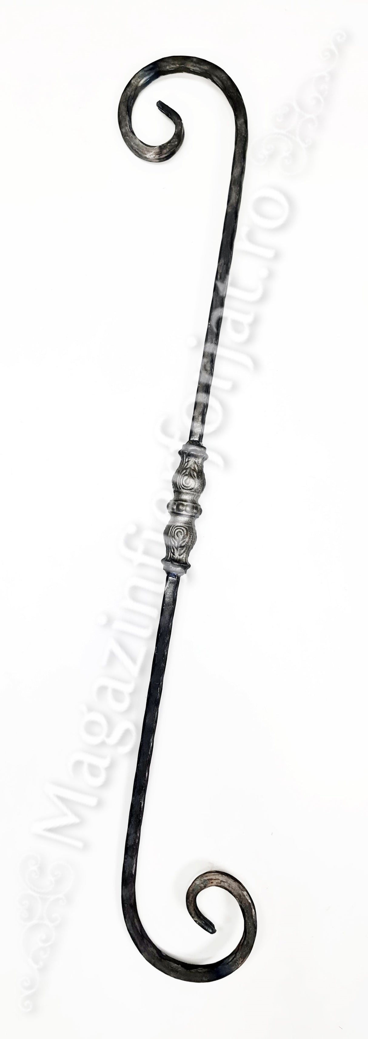 UNV70.34.1 Balustru in forma de S-cu-PAFTA din otel patrat amprentat 12x12mm H.900mm L.130mm