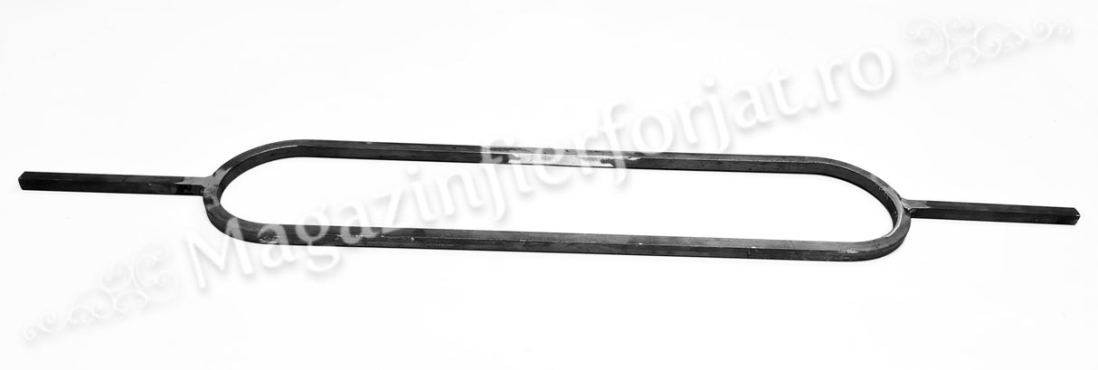 UNV70.35 Balustru MODERN CU OVAL H.900mm/1000mm L.130mm din fier plin 12x12mm neted